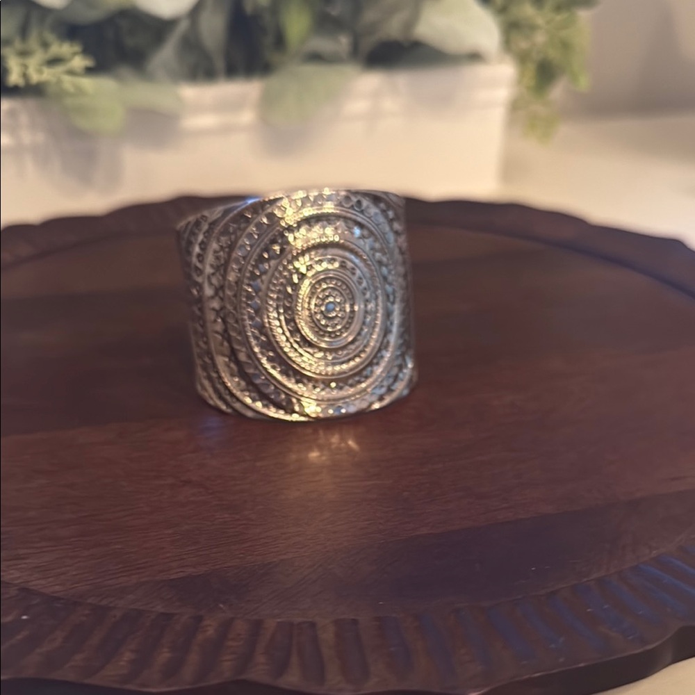 Vintage Silver Spiral Bracelet